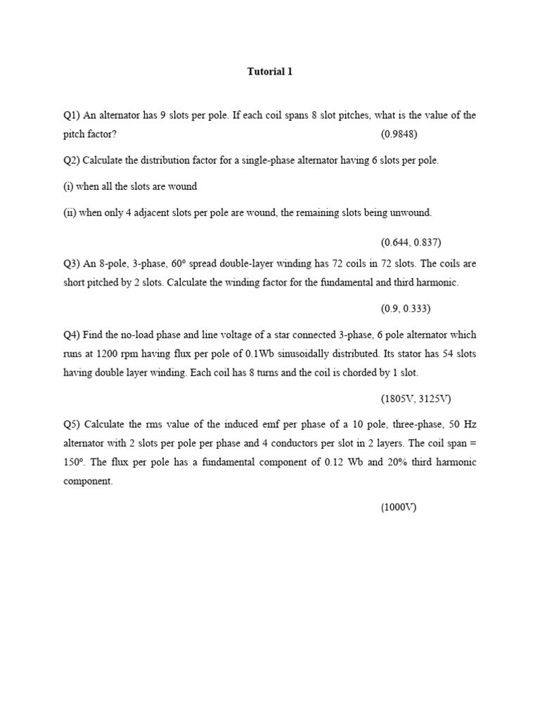 Tutorial 1 | PDF