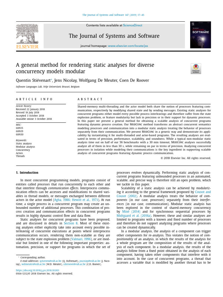 A General Method For Rendering Static Analyses For D 2019 Journal of ...