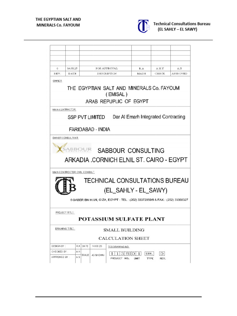 Emisal Cal Note - Main r04 - Stell & Conc | PDF | Concrete | Reinforced ...