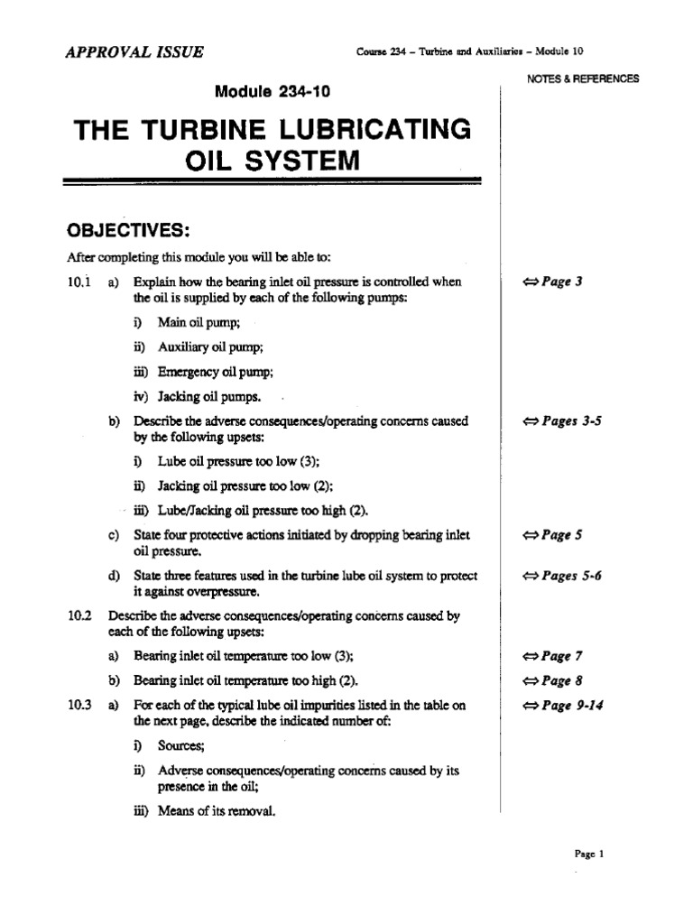 Turbine Lubricating Oil System | PDF