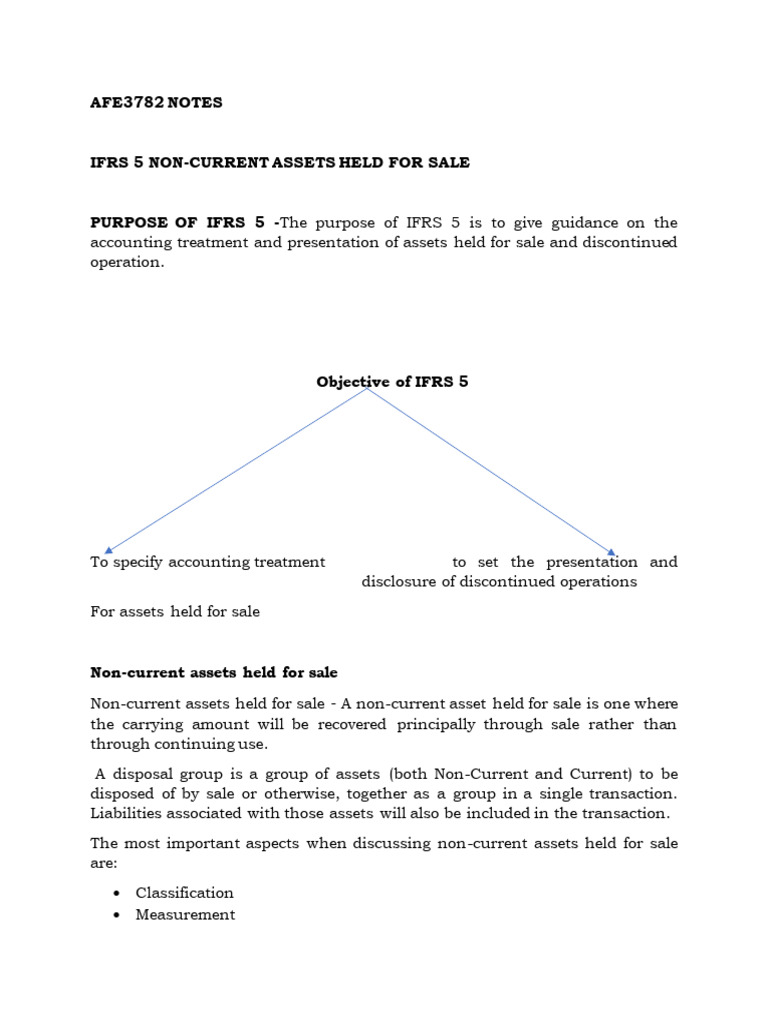 Afe3782 Notes - Non-Current Assets Held For Sale | PDF | Fair Value ...