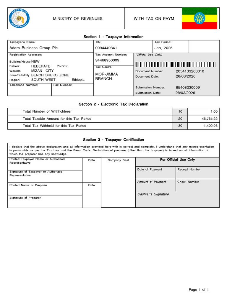 Adam WHT Junar 26 | PDF | Taxes | United States Law