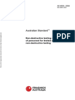 As 4635-2004 Non-Destructive Testing - Qualification of Personnel For Limited Applications of Non-Destructive