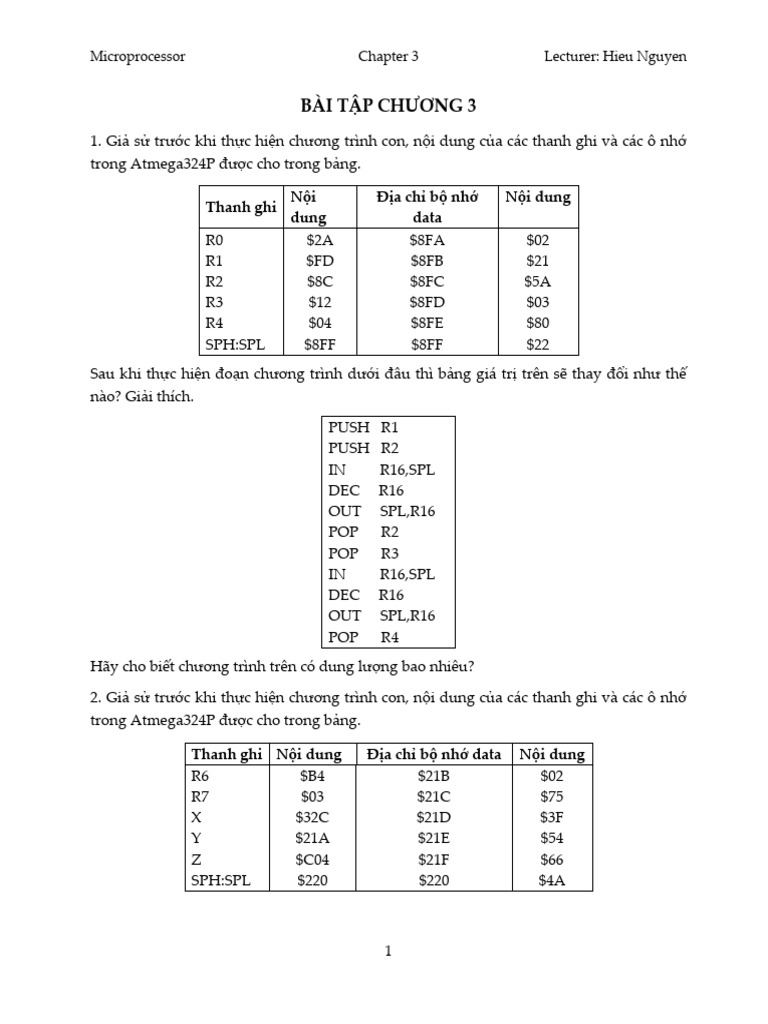 Exercise Chap3 2026 | PDF