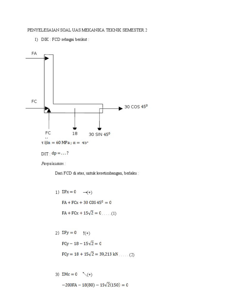 Contoh Soal Mekanika Teknik Portal