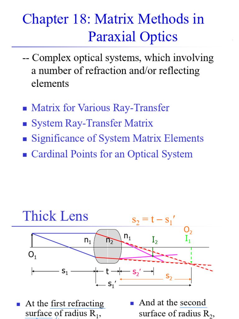 02矩陣光學 260328 022446 | PDF | Optics | Radiation