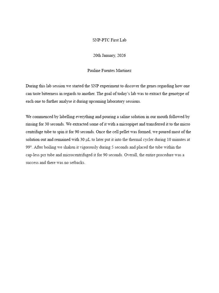 SNP Lab 1 | PDF