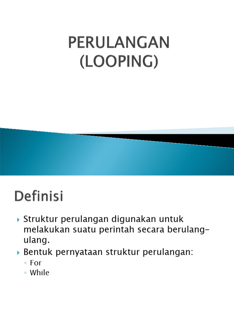 6 - Perulangan (Looping) | PDF