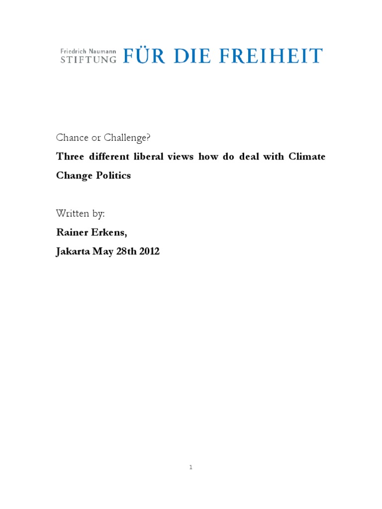 Three Different Liberal Views To See Climate Change | PDF | Liberalism ...