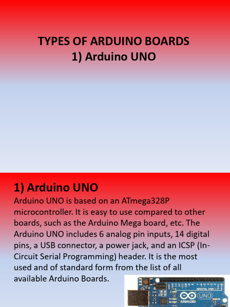 Types of Arduino Boards | PDF | Arduino | Computing