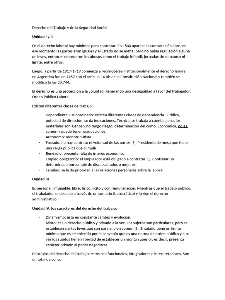 Derecho Del Trabajo y de La Seguridad Social - Apuntes | PDF | Derecho ...