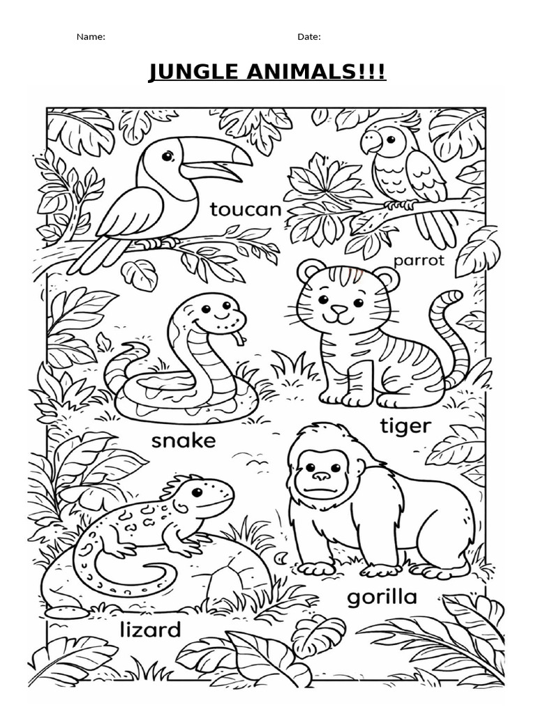 15 Jungle Animals1 | PDF