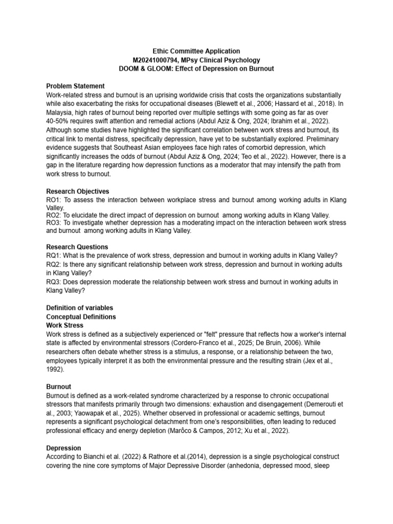 Doom & Gloom | PDF | Occupational Burnout | Major Depressive Disorder