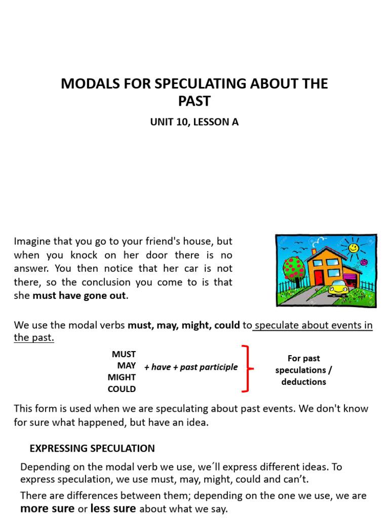 Modals For Speculating About Past | PDF