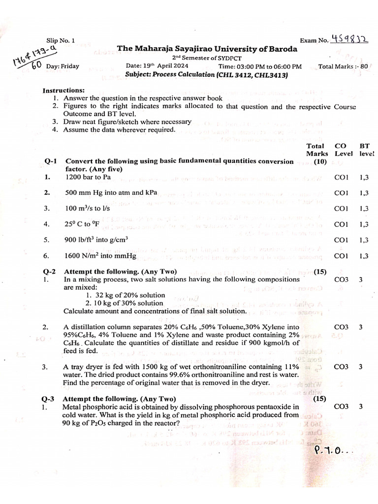 Question Paper | PDF