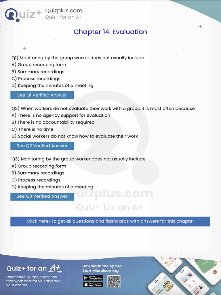 Monitoring by The Group Worker Does Not Usually Include | PDF ...