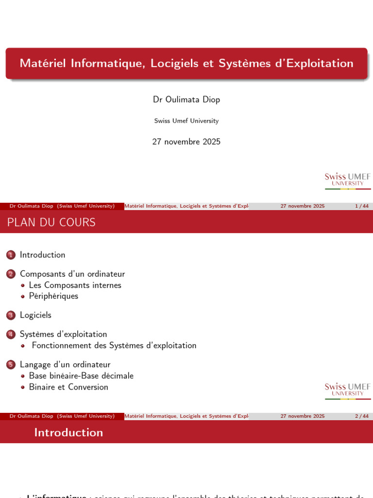Matériel Informatique, Locigiels Et Systèmes D'exploitation: DR ...