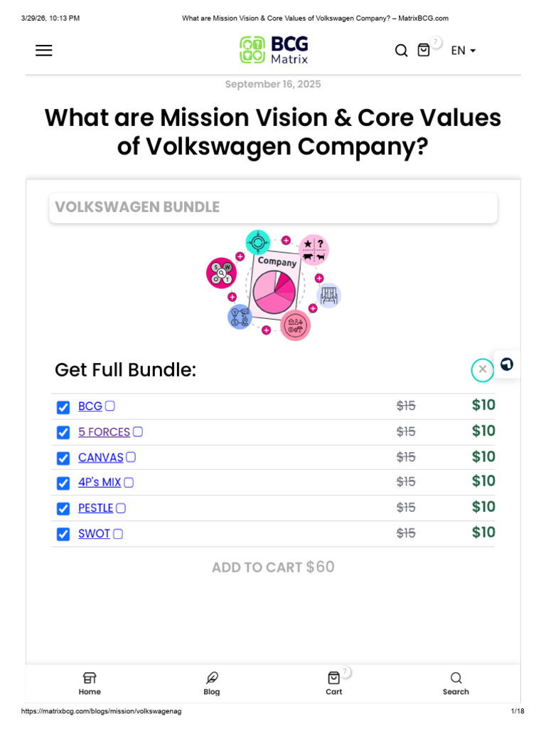 What Are Mission Vision & Core Values of Volkswagen Company | PDF ...