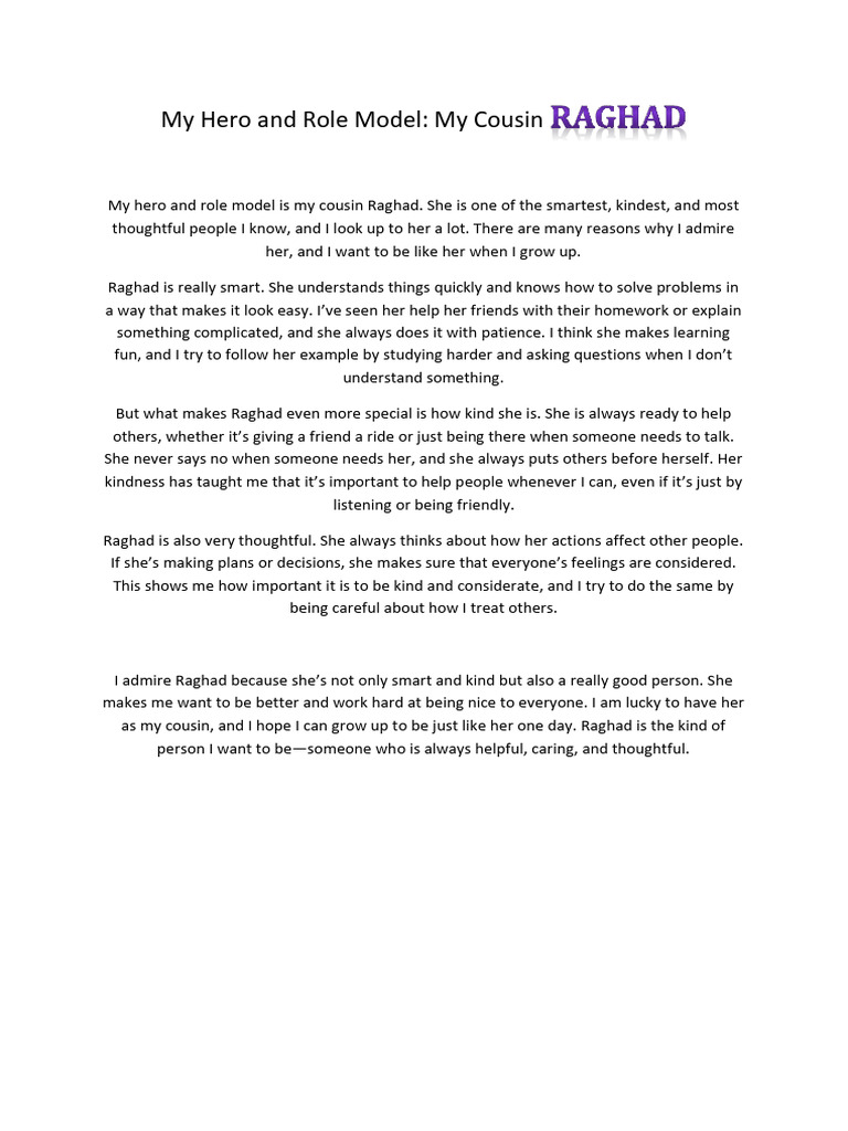 My Hero and Role Model | PDF