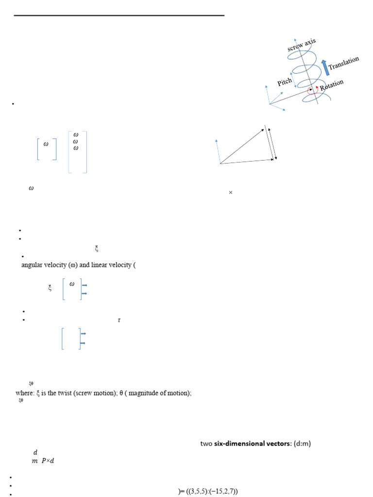 Screw Coordinates in Kinematics (Screw Theory) | PDF | Rotation Around ...