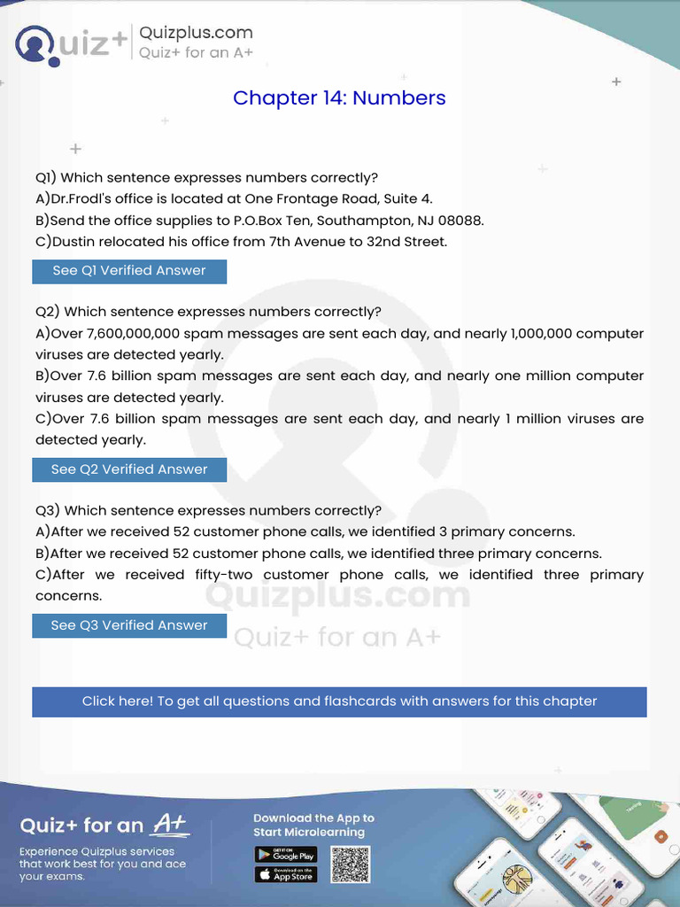 Which Sentence Expresses Numbers Correctly | PDF | Linguistic Typology ...