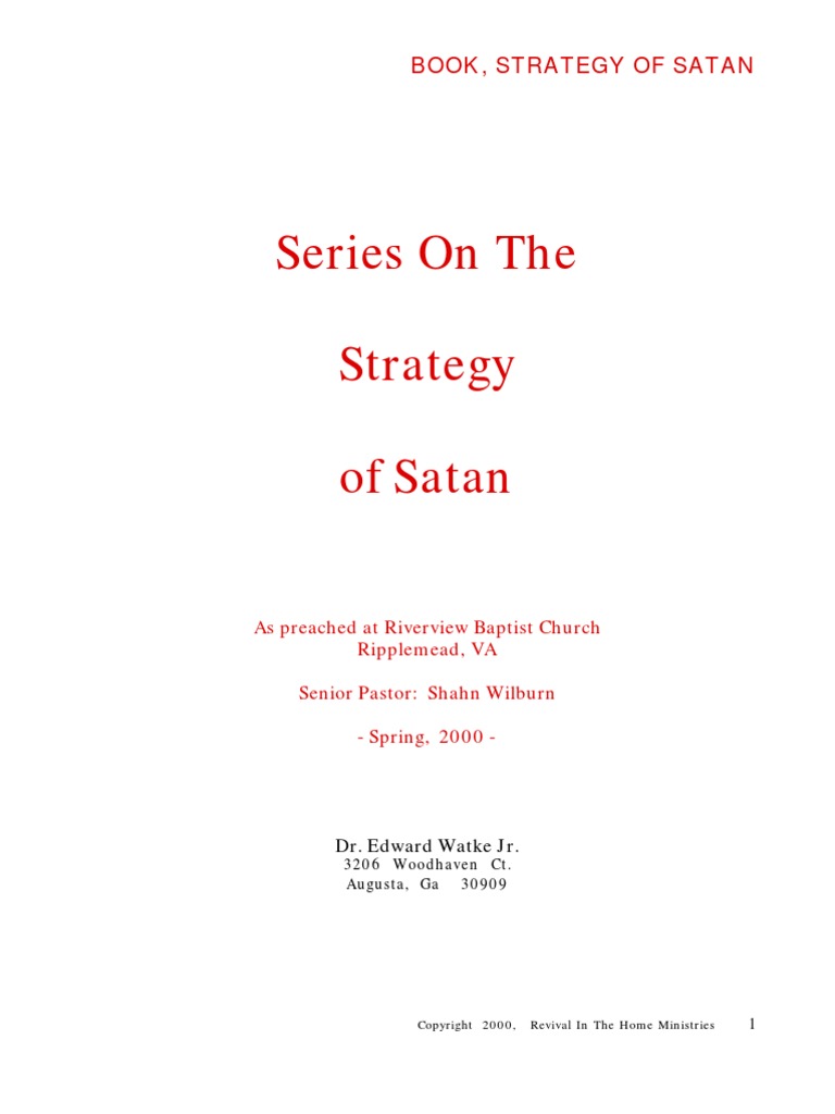 Satans Strategies Pdf Satan David 