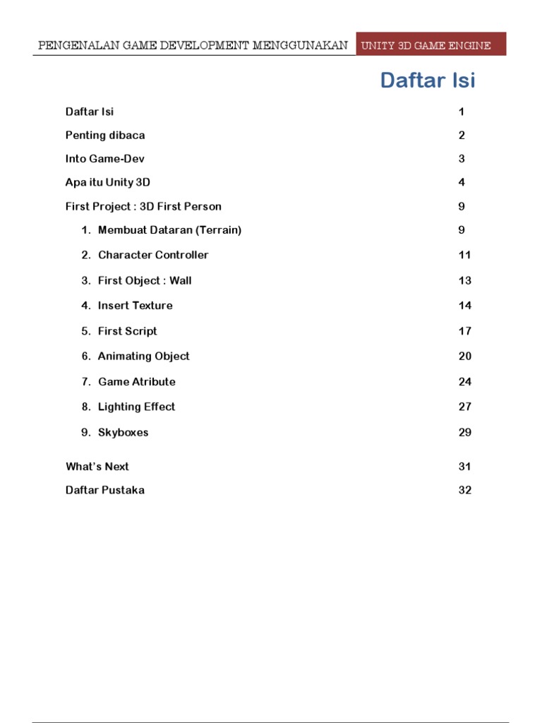 Pelatihan Game Development | PDF
