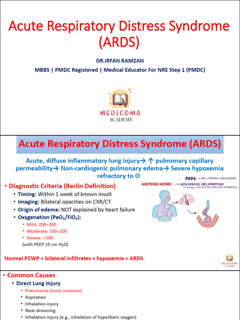 Acute Respiratory Distress Syndrome | PDF | Respiration | Physiology