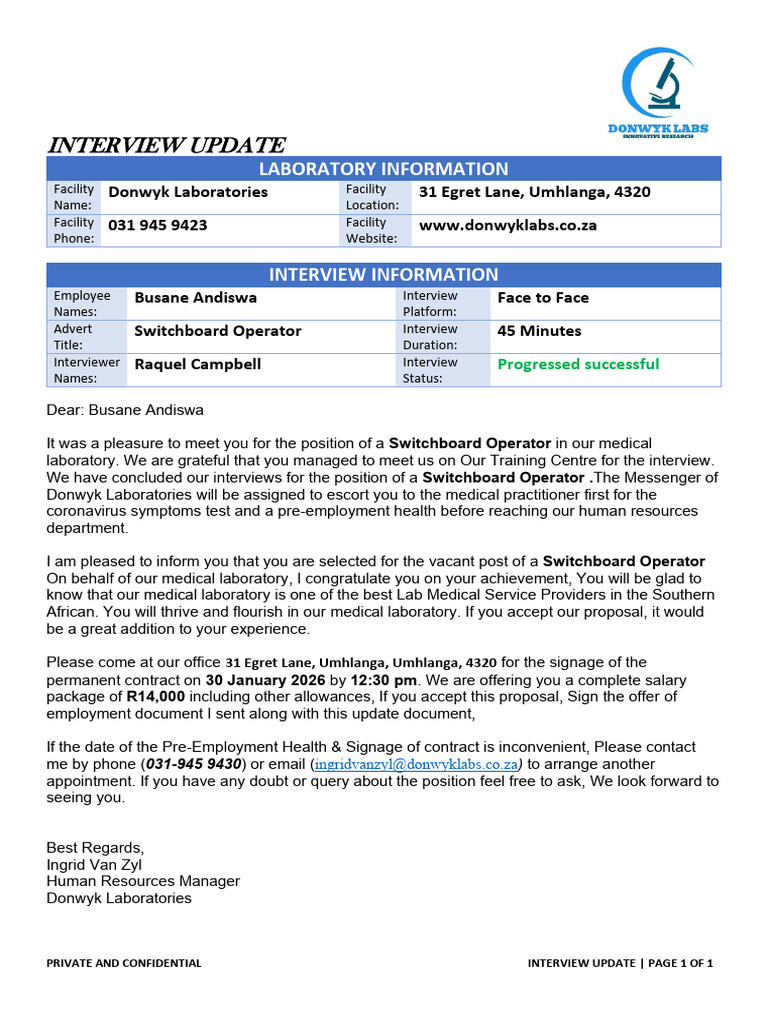 Interview Update 2 | PDF | Business