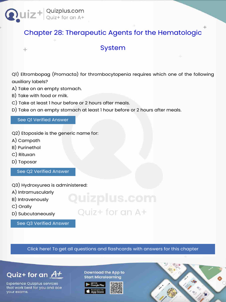Eltrombopag Promacta For Thrombocytopenia Requires Which One of The ...