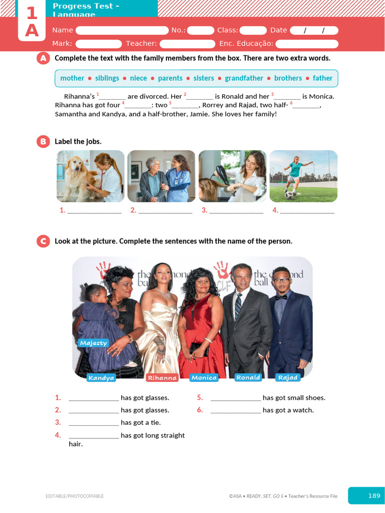 Language Test 1A | PDF