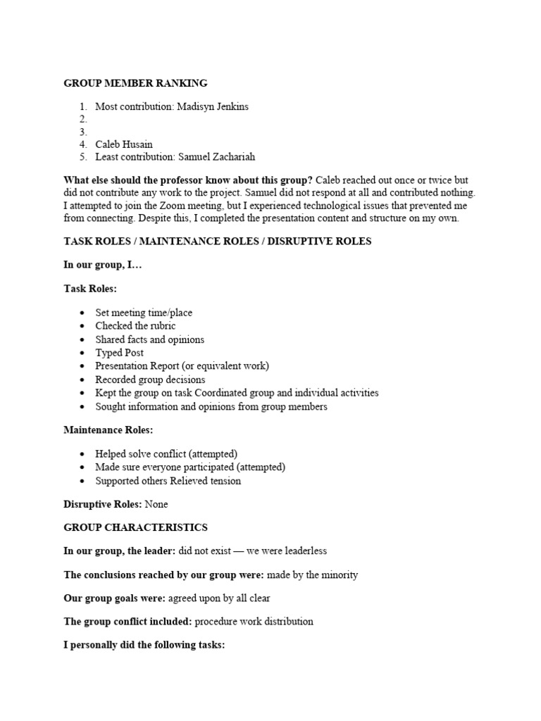 Group Member Ranking | PDF