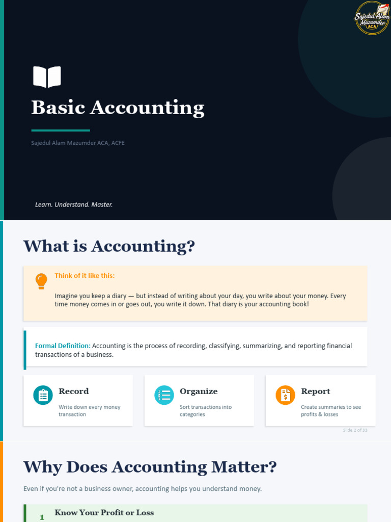 Basic Accounting Concept | PDF | Expense | Investing