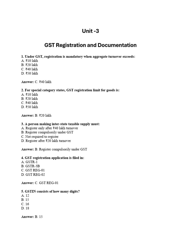 Unit 3 Registration and Documentation | PDF | Value Added Tax | Taxes