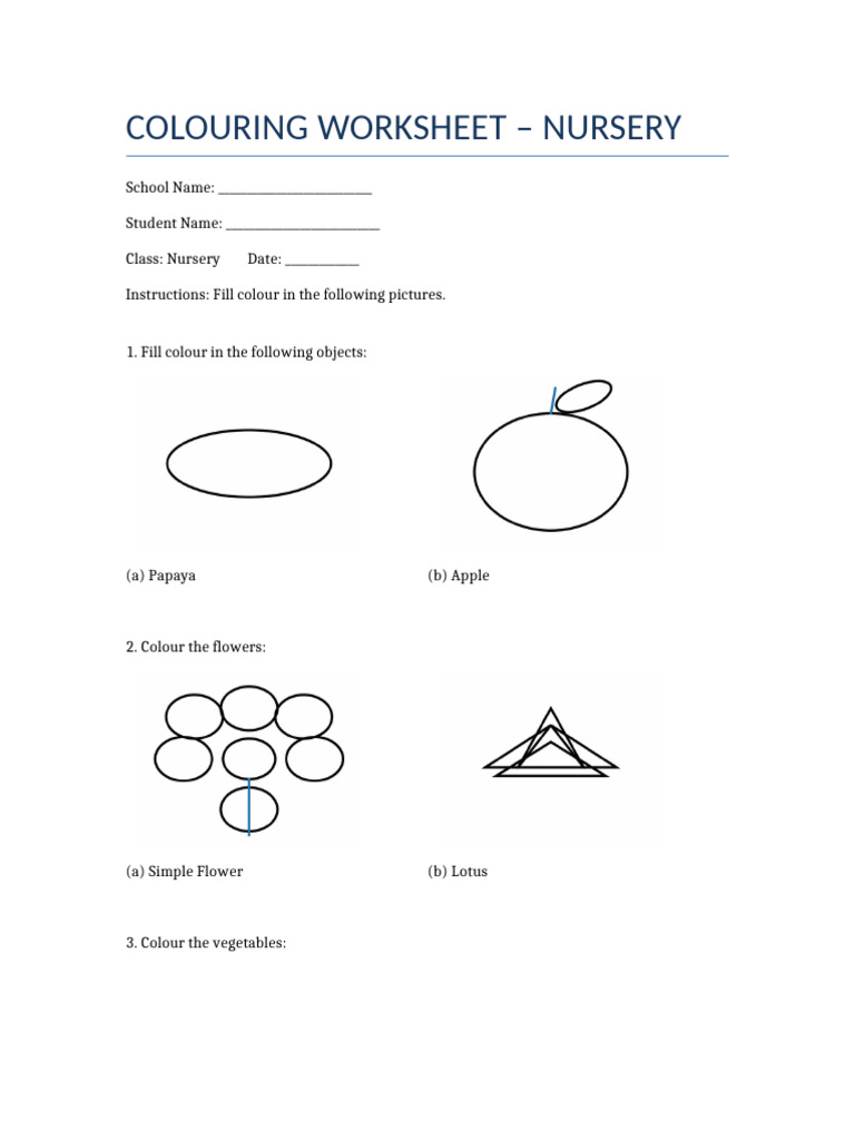 Nursery Colouring Genuine Style | PDF