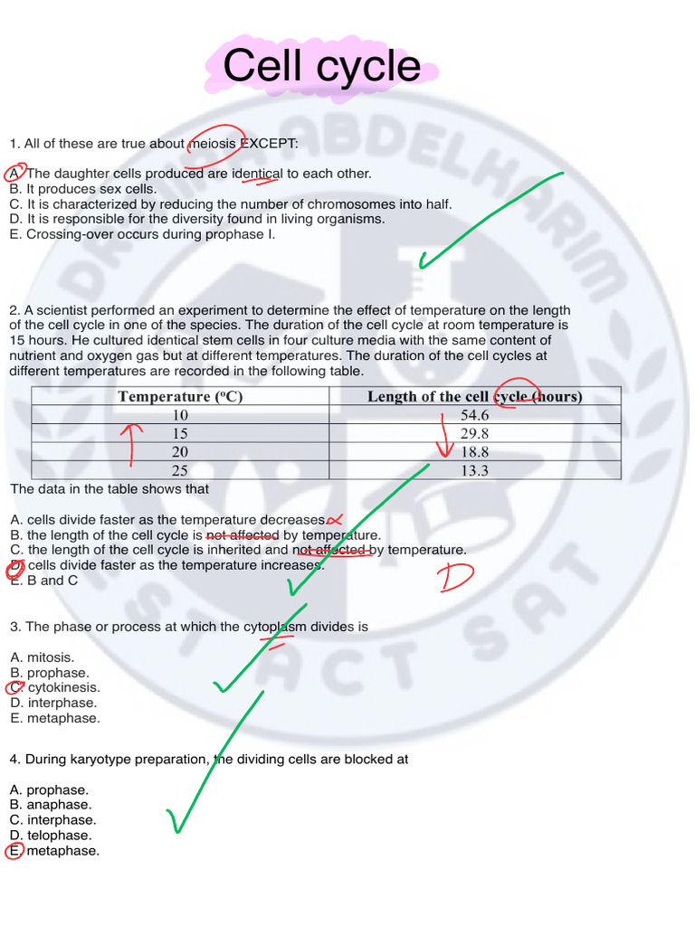 Cell Cycle © | PDF | Mitosis | Meiosis