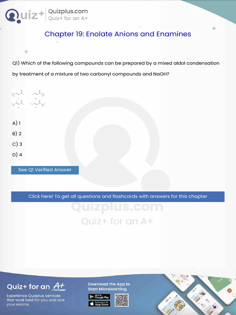 Which of The Following Compounds Can Be Prepared by A Mixed Aldol ...