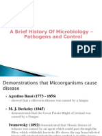 A Brief History of Microbiology - Pathogens and Control