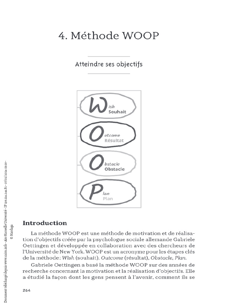 La Méthode WOOP | PDF