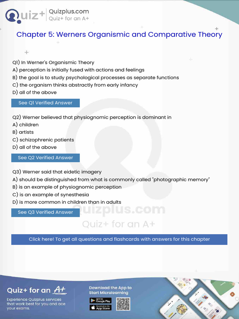 In Werners Organismic Theory | PDF | Classical Conditioning | Psychology