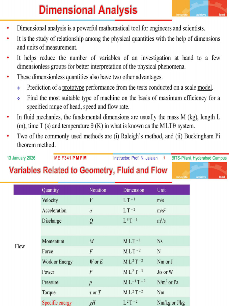 02-Dimensional Analysis | PDF