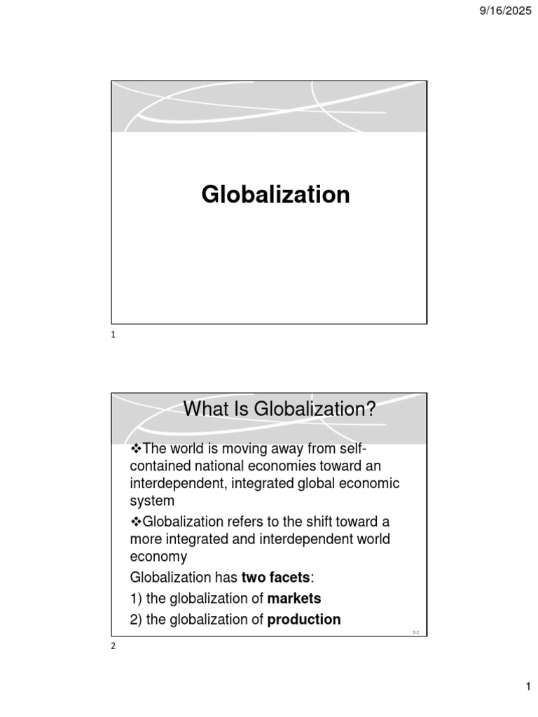 Globalization | PDF | Globalization | Foreign Direct Investment