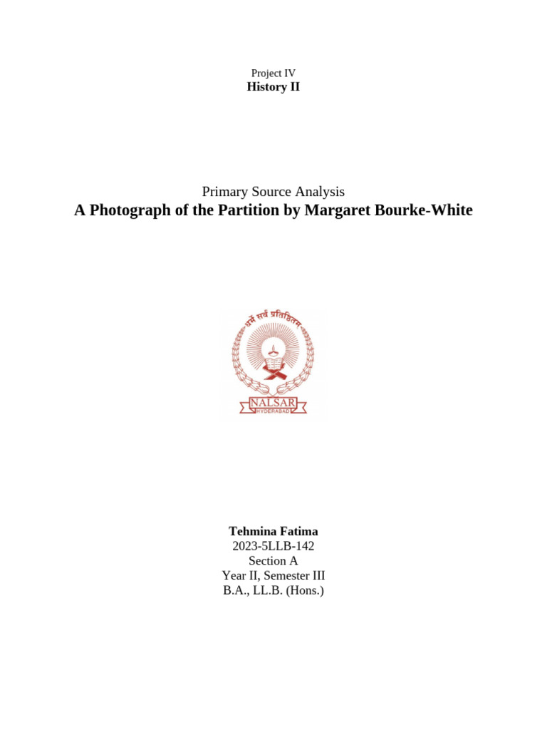 History - II Project | PDF | Partition Of India