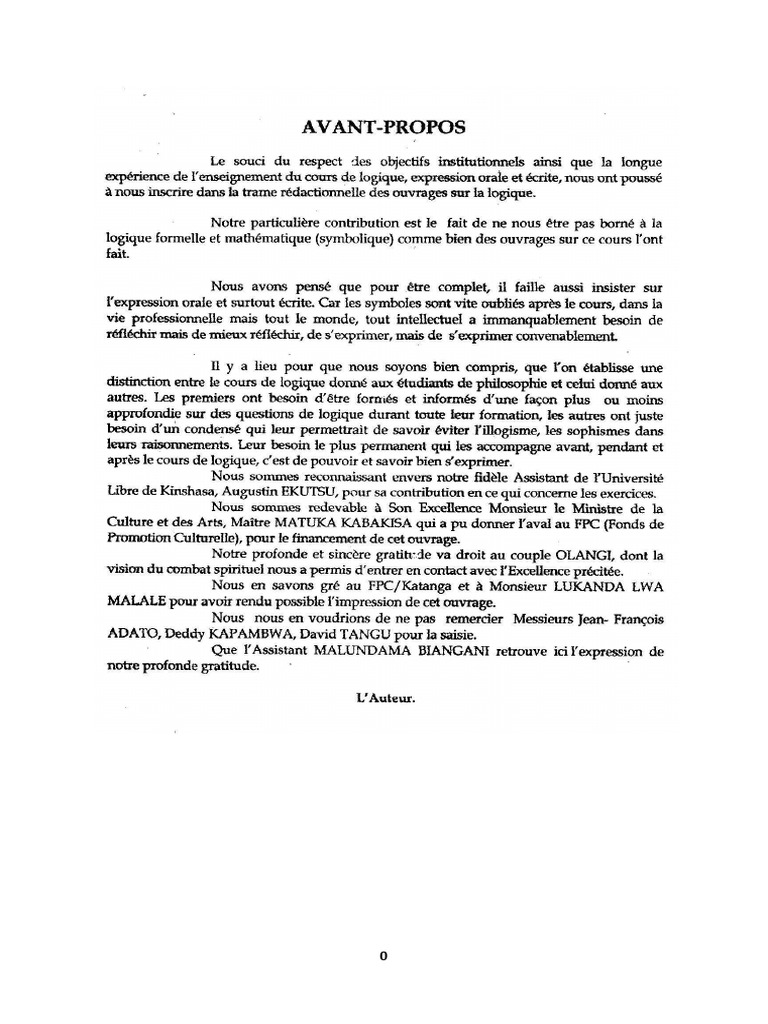 Cours de Logique | PDF