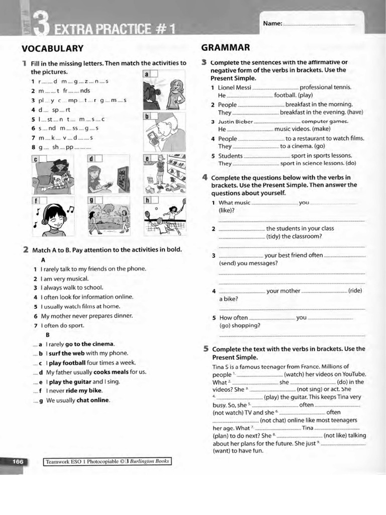 Unit 3 Extra Practise | PDF