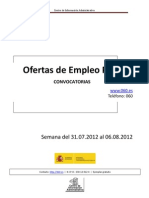 Boletin Semanal de Empleo 31 - de Julio Al 6 de Agosto