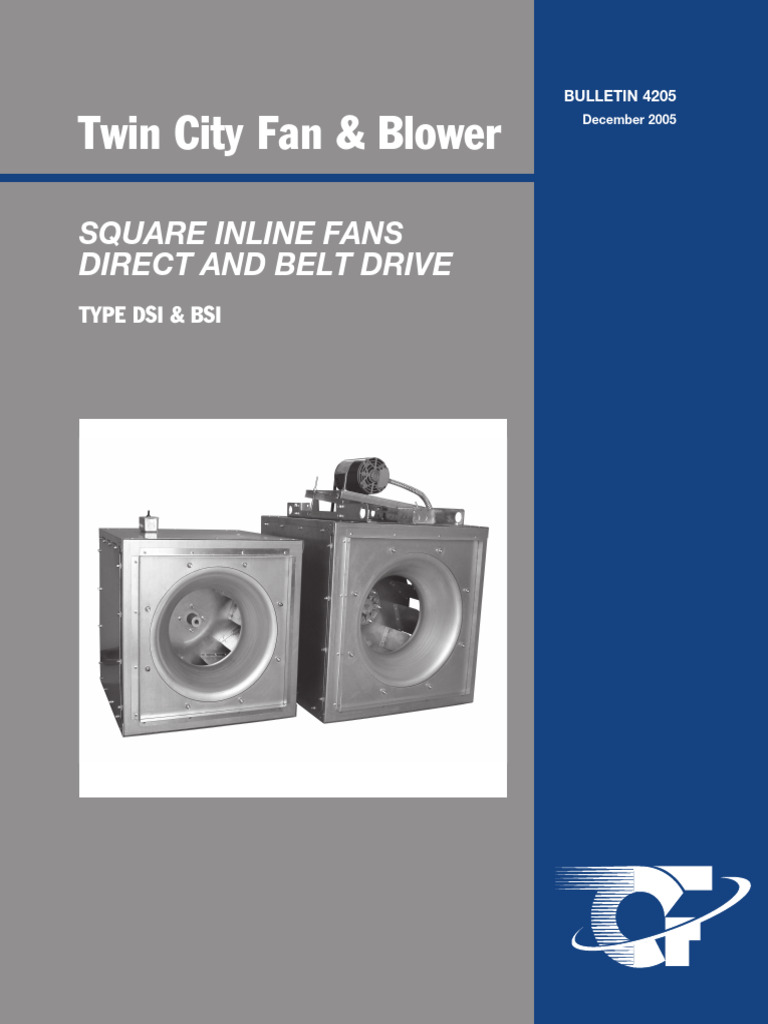 Centrifugal Inline Fans BSI CAT4205 | PDF | Duct (Flow) | Horsepower