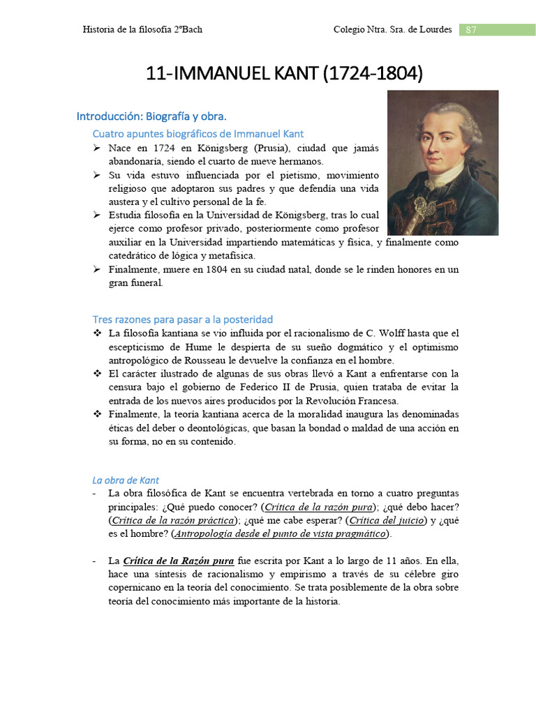 Kant | PDF | Immanuel Kant | A priori y a posteriori