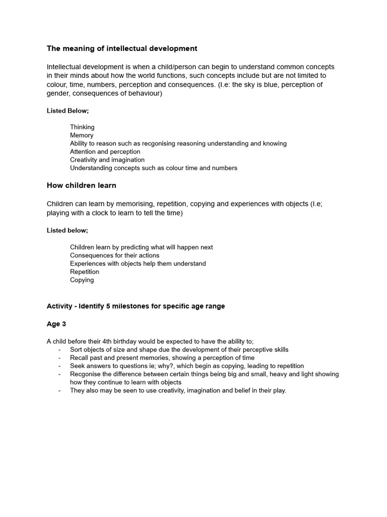 The Meaning of Intellectual Development | PDF