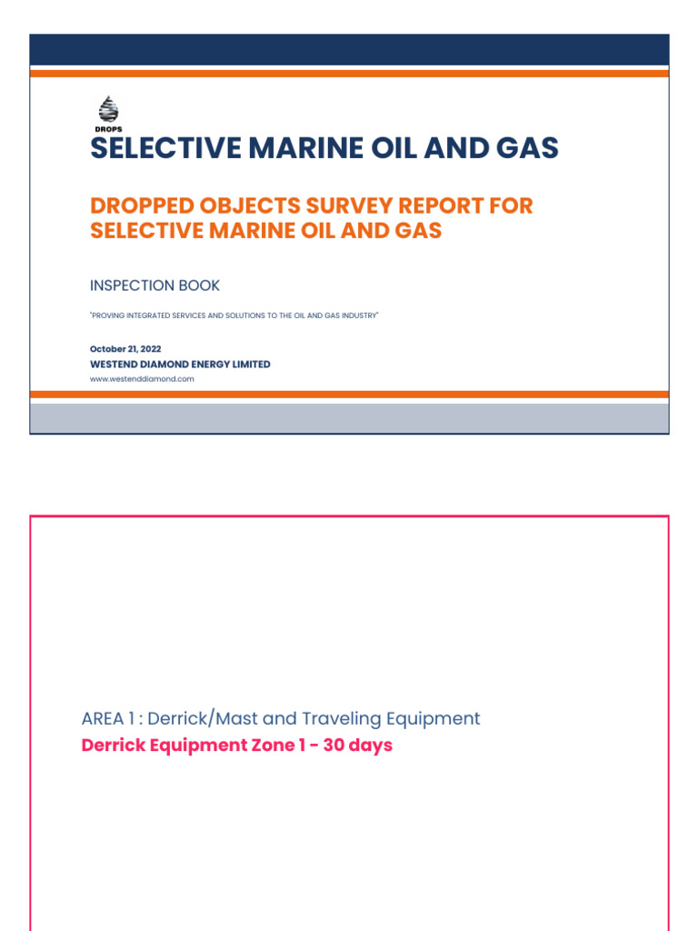 Selective Marine Services Dropped Object Inspection Book | PDF | Nut ...